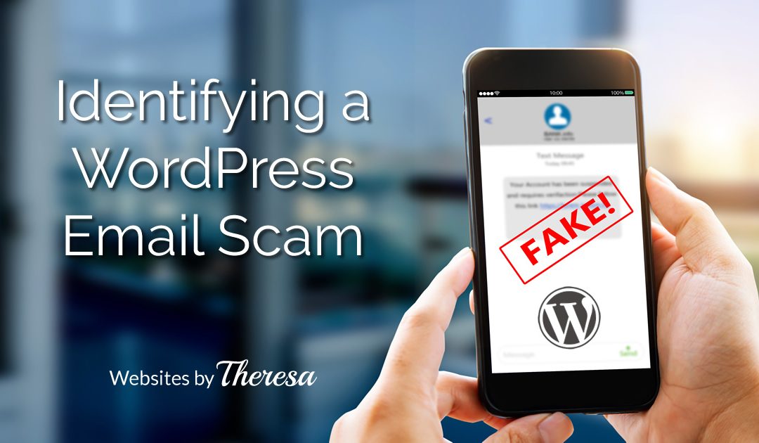 Identifying a WordPress Email Scam